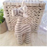 Jerry the Giraffe Grey Stripe Knitted Toy